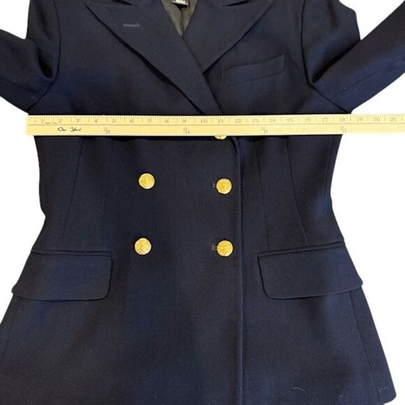 Ralph Lauren Wool Admiral Captain Blazer Navy Blue w/Gold Double Breasted Size 6 - Picture 6 of 10